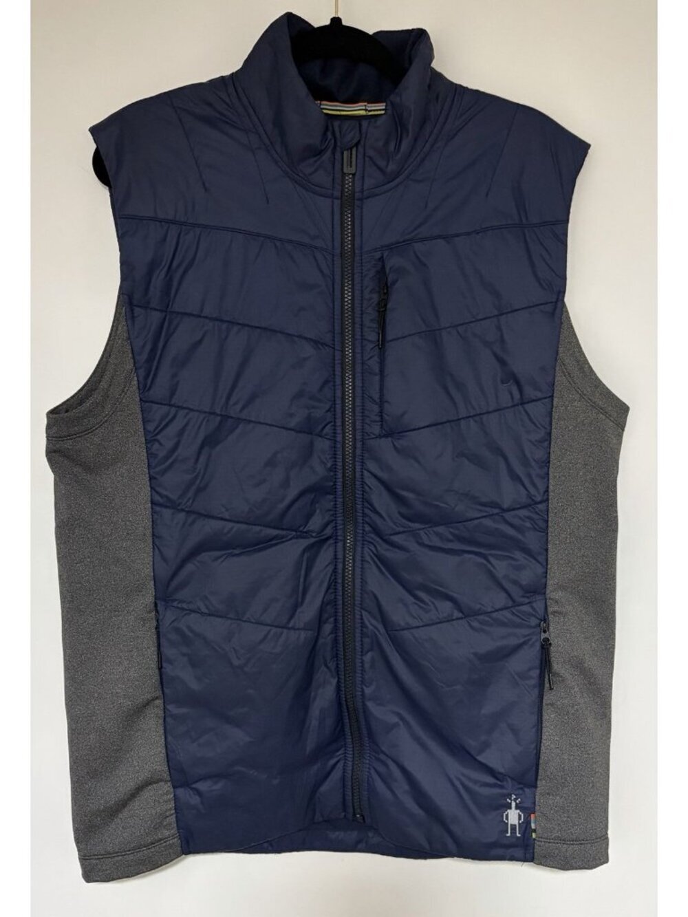 Smartwool Smartloft Men’s Blue/Gray Full Zip Closure Wool Blend Vest Size XL